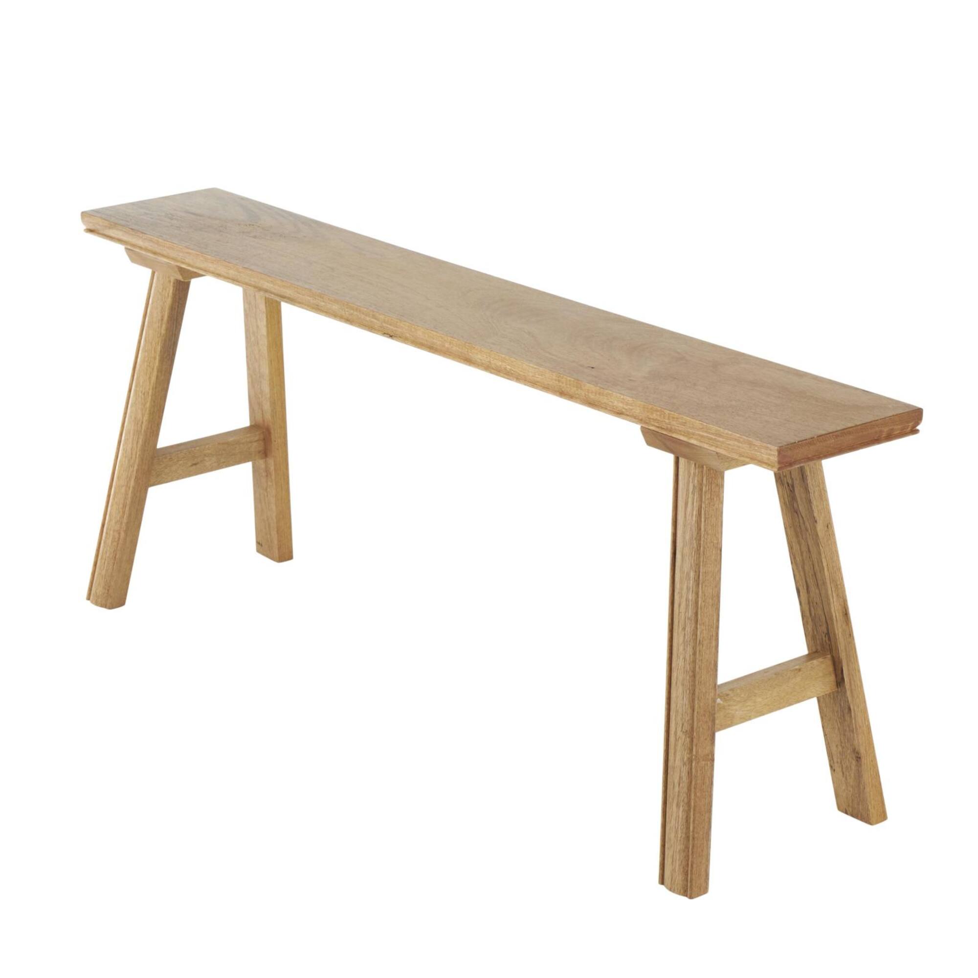 47.25" Brown Mango Wood Handmade Traditional Home Bench